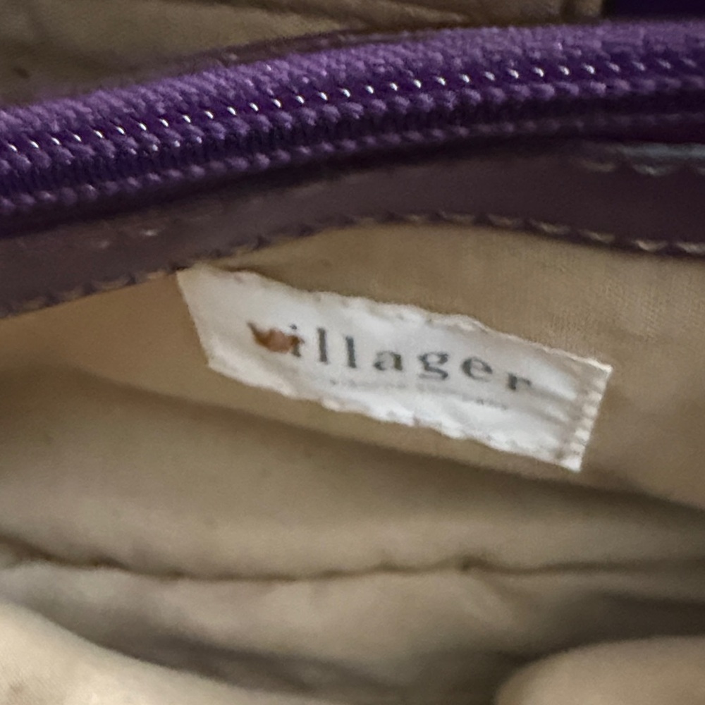 Villager Purple Zippered mini shoulder Bag - Picture 4 of 5